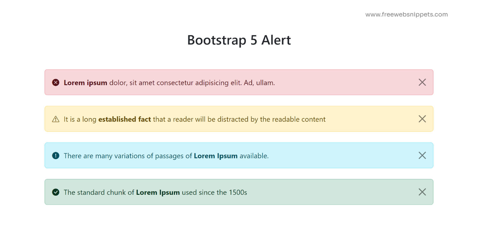 Bootstrap 5 Alert Styles for Effective Notifications