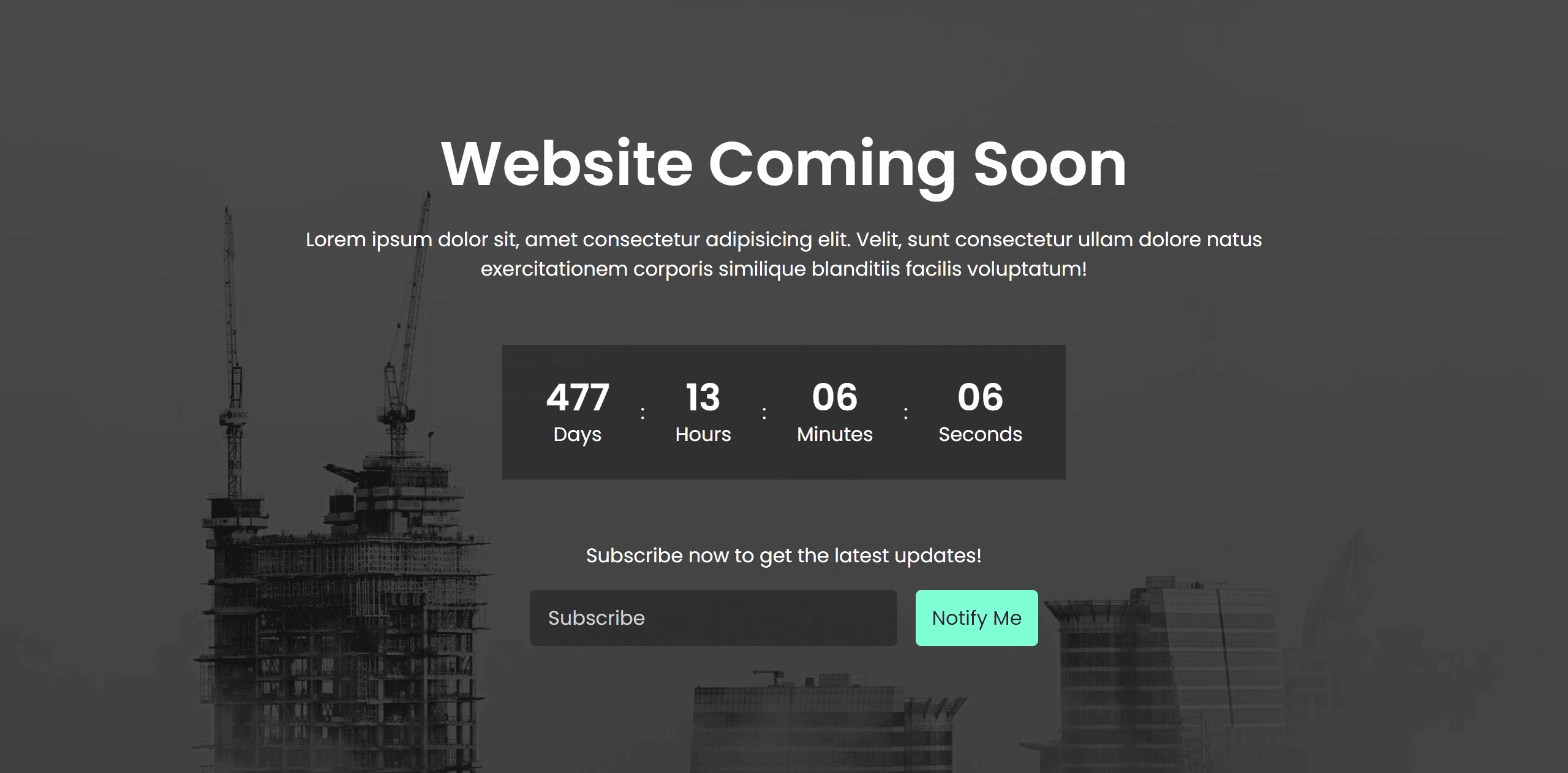 Website Coming Soon | Launch Soon Snippet & Under Construction Template