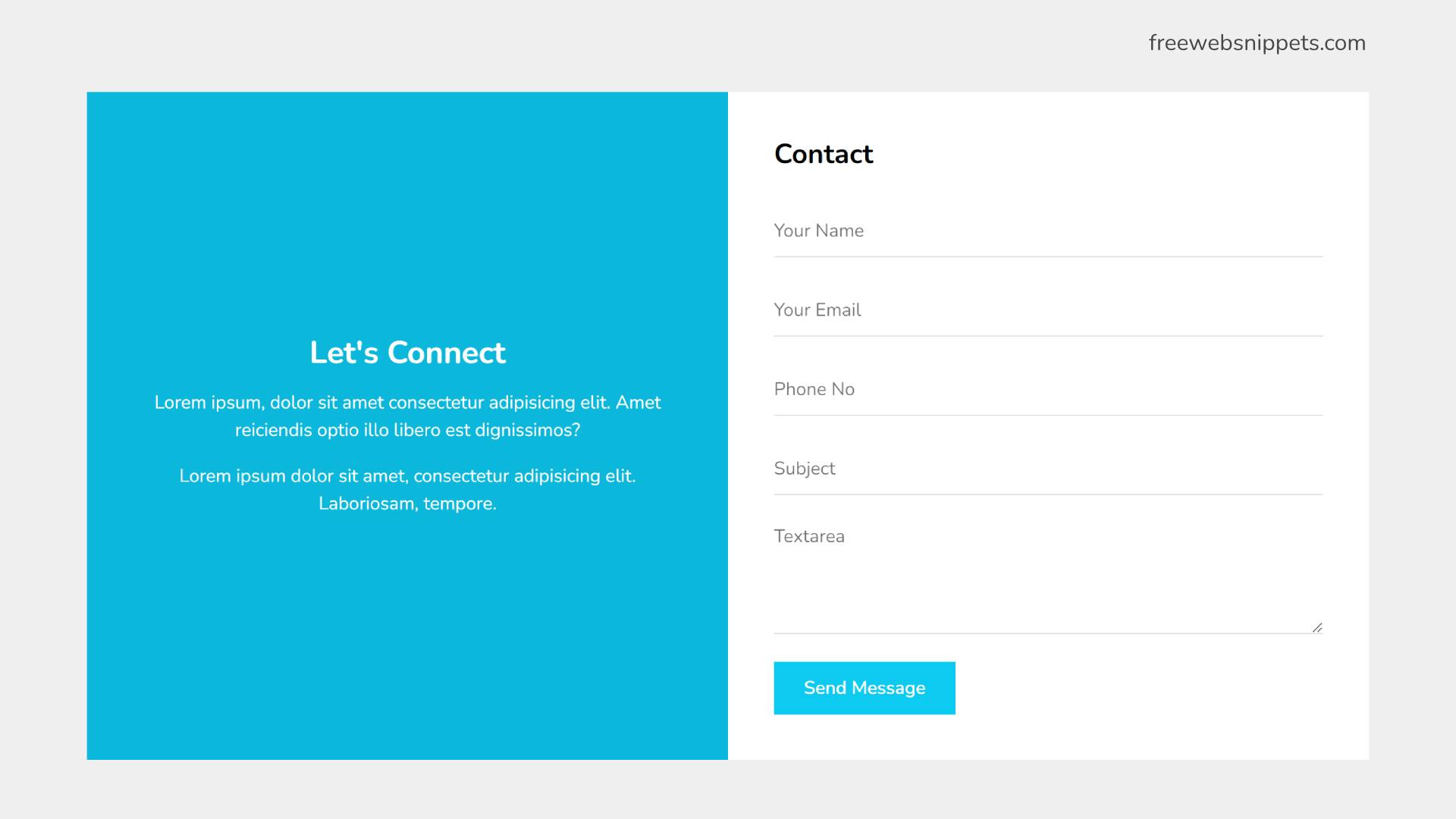 Best Free Contact Form Template | Form Snippet