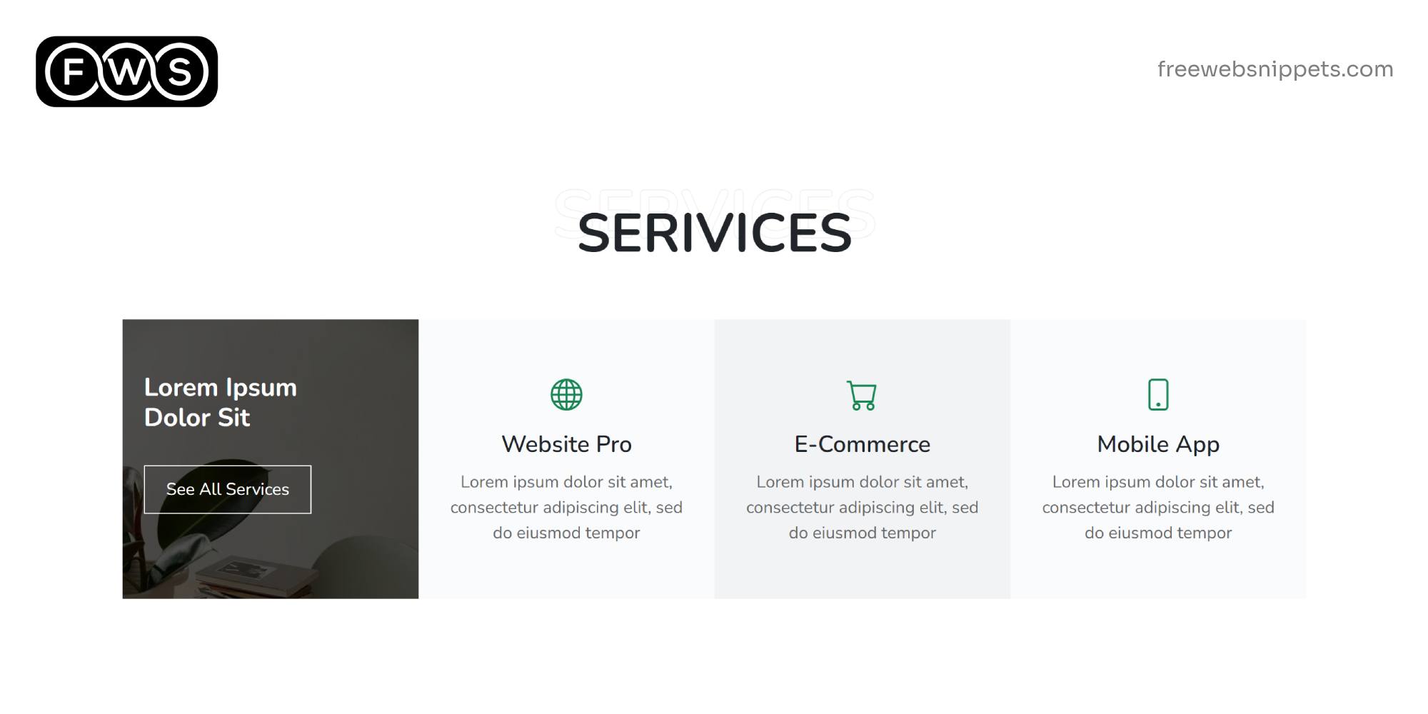 Modern Icon Box Snippet Responsive Services Section with Bootstrap