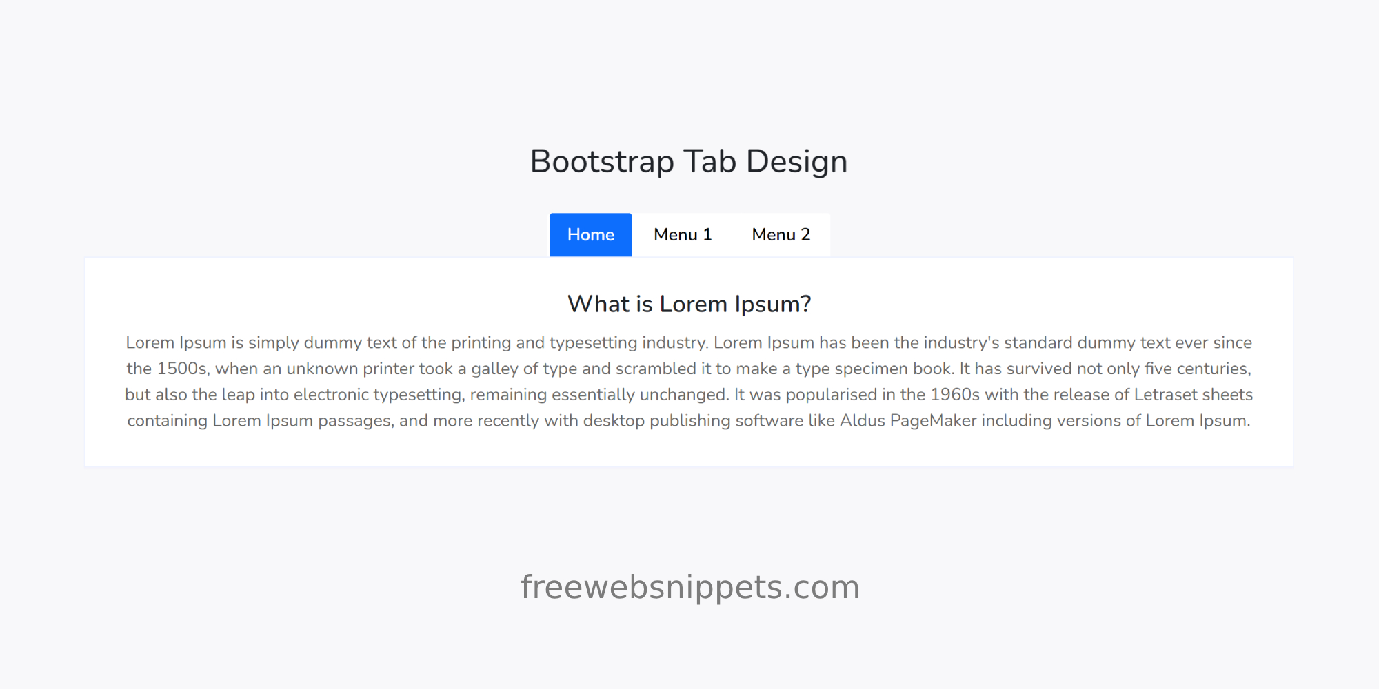 Stylish Bootstrap Tab Design | Responsive Tab Snippet for Web Applications